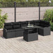 Set de canapele pentru grădină cu pernă 7 pcs Negru Rattan poli - WALTI WALTI