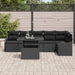 Set de canapele pentru grădină cu pernă 7 pcs Negru Rattan poli - WALTI WALTI