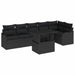 Set de canapele pentru grădină cu pernă 7 pcs Negru Rattan poli - WALTI WALTI
