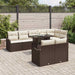 Set de canapele pentru grădină cu pernă 9 pcs Maro Rattan poli - WALTI WALTI