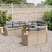 Set de canapele pentru grădină cu pernă 9 pcs Bej Rattan poli - WALTI WALTI