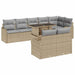 Set de canapele pentru grădină cu pernă 9 pcs Bej Rattan poli - WALTI WALTI