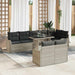 Set de canapele pentru grădină 9 pcs Gri deschis Rattan poli - WALTI WALTI