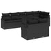Set de lounge cu pernă 9 pcs Negru Rattan poli - WALTI WALTI