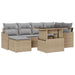 Set de canapele pentru grădină cu pernă 7 pcs Bej Rattan poli - WALTI WALTI