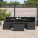 Set de canapele pentru grădină cu pernă 7 pcs Negru Rattan poli - WALTI WALTI