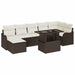 Set de canapele pentru grădină cu pernă 8 pcs Maro Rattan poli - WALTI WALTI
