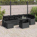 Set de canapele pentru grădină cu pernă 8 pcs Negru Rattan poli - WALTI WALTI