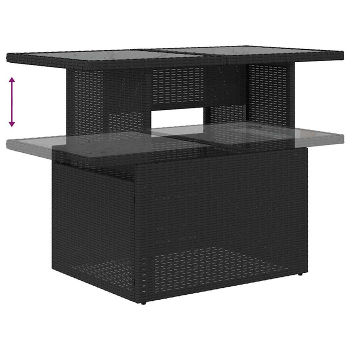 Set de canapele pentru grădină 9 buc. Negru Rattan poli - WALTI WALTI