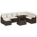 Set de canapele pentru grădină cu pernă 9 pcs Maro Rattan poli - WALTI WALTI