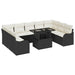 Set de canapele pentru grădină 10 pcs Negru Rattan poli - WALTI WALTI