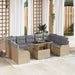 Set de canapele pentru grădină cu pernă 10 pcs Bej Rattan poli - WALTI WALTI