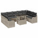 Set de canapele pentru grădină 10 pcs Gri deschis Rattan poli - WALTI WALTI