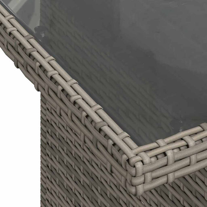 Set de canapele pentru grădină 10 buc. Gri Rattan poli WALTI