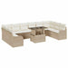Set de canapele pentru grădină cu pernă 11 pcs Bej Rattan poli - WALTI WALTI