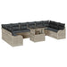 Set de canapele pentru grădină 11 pcs Gri deschis Rattan poli - WALTI WALTI