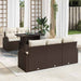 Set de canapele pentru grădină cu pernă 6 pcs Maro Rattan poli - WALTI WALTI