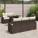Set de canapele pentru grădină cu pernă 6 pcs Maro Rattan poli - WALTI WALTI