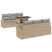 Set de canapele pentru grădină cu pernă 7 pcs Bej Rattan poli - WALTI WALTI