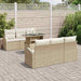 Set de canapele pentru grădină cu pernă 7 pcs Bej Rattan poli - WALTI WALTI