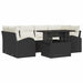 Set de canapele pentru grădină cu pernă 7 pcs Negru Rattan poli - WALTI WALTI