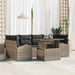 Set de canapele pentru grădină cu pernă 7 pcs Gri Rattan poli - WALTI WALTI