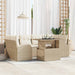 Set de canapele pentru grădină cu pernă 7 pcs Bej Rattan poli - WALTI WALTI