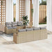 Set de canapele pentru grădină cu pernă 8 pcs Bej Rattan poli - WALTI WALTI