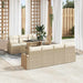 Set de canapele pentru grădină cu pernă 8 pcs Bej Rattan poli - WALTI WALTI