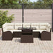 Set de canapele pentru grădină cu pernă 8 pcs Maro Rattan poli - WALTI WALTI