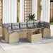 Set de canapele pentru grădină cu pernă 8 pcs Bej Rattan poli - WALTI WALTI