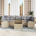 Set de canapele pentru grădină cu pernă 8 pcs Bej Rattan poli - WALTI WALTI