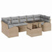 Set de canapele pentru grădină cu pernă 8 pcs Bej Rattan poli - WALTI WALTI