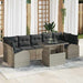 Set de canapele pentru grădină 8 pcs Gri deschis Rattan poli - WALTI WALTI
