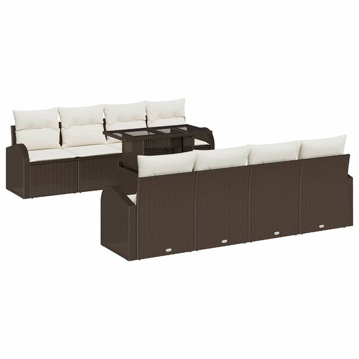 Set de canapele pentru grădină cu pernă 7 pcs Maro Rattan poli - WALTI WALTI