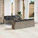 Set de canapele pentru grădină cu pernă 7 pcs Gri Rattan poli - WALTI WALTI