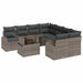 Set de canapele pentru grădină cu pernă 9 pcs Gri Rattan poli - WALTI WALTI