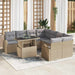 Set de canapele pentru grădină cu pernă 9 pcs Bej Rattan poli - WALTI WALTI