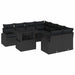 Set de canapea cu pernă 9 pcs Negru poliratan - WALTI WALTI