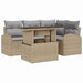 Set de canapele pentru grădină cu pernă 5 pcs Bej Rattan poli - WALTI WALTI