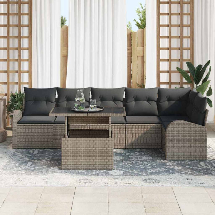 Set de canapele pentru grădină 7 pcs Gri 100 x 55 x 73 cm - WALTI WALTI
