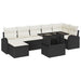 Set de canapele pentru grădină 8 pcs Negru și Crem poliratan - WALTI WALTI