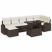 Set de canapele pentru grădină cu pernă 8 pcs maro și crem - WALTI WALTI