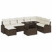 Set de canapele pentru grădină cu pernă 9 pcs maro și crem - WALTI WALTI