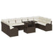 Set de canapele pentru grădină cu pernă 11 pcs maro și crem - WALTI WALTI