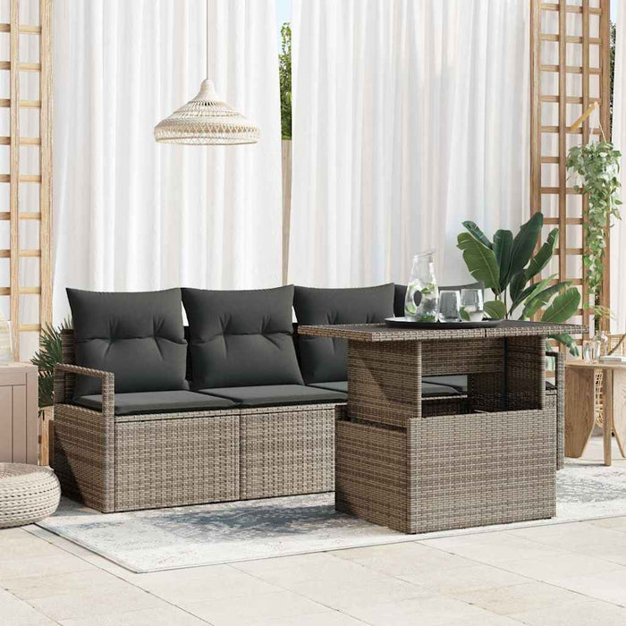 Set de canapele pentru grădină 5 pcs Gri 100 x 55 x 73 cm - WALTI WALTI