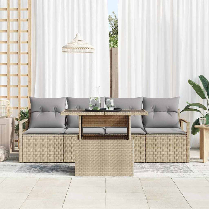 Set de canapele pentru grădină Manual 5 pcs bej și gri deschis - WALTI WALTI