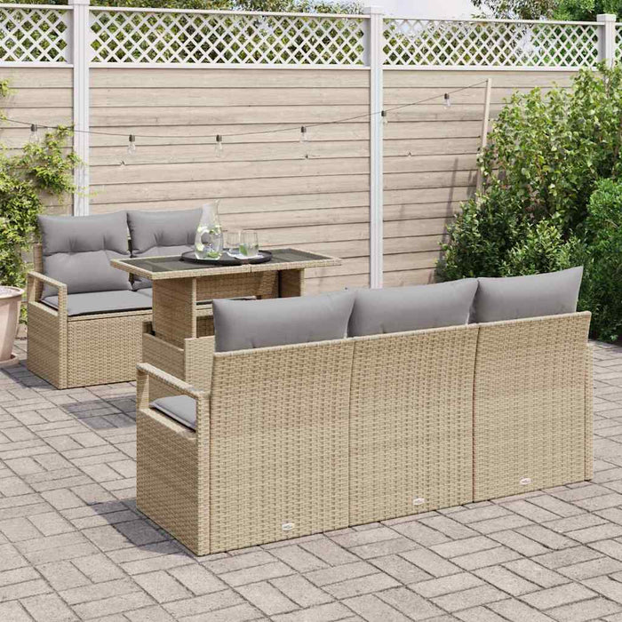 Set de canapele pentru grădină Manual 6 pcs bej și gri deschis - WALTI WALTI