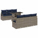Set de canapele pentru grădină cu pernă 7 pcs Gri poliratan - WALTI WALTI