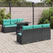 Set de canapele pentru grădină cu pernă 7 pcs Negru și Albastru - WALTI WALTI